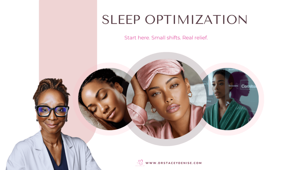 Sleep optimization course for menopause insomnia by Dr. Stacey Denise